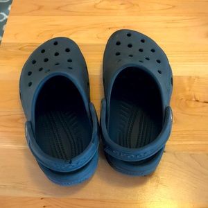 Navy blue kids crocs